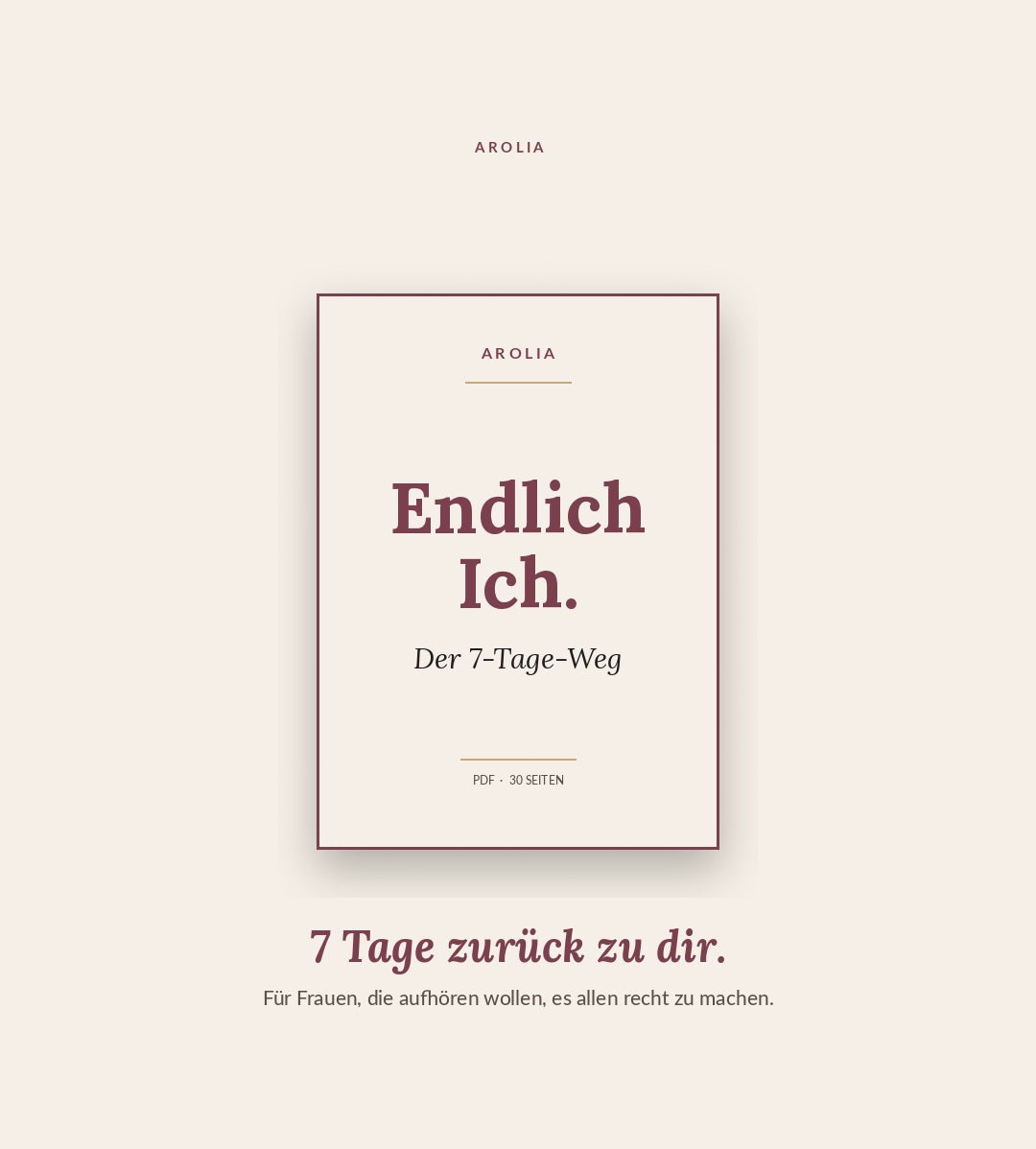 Endlich Ich.
