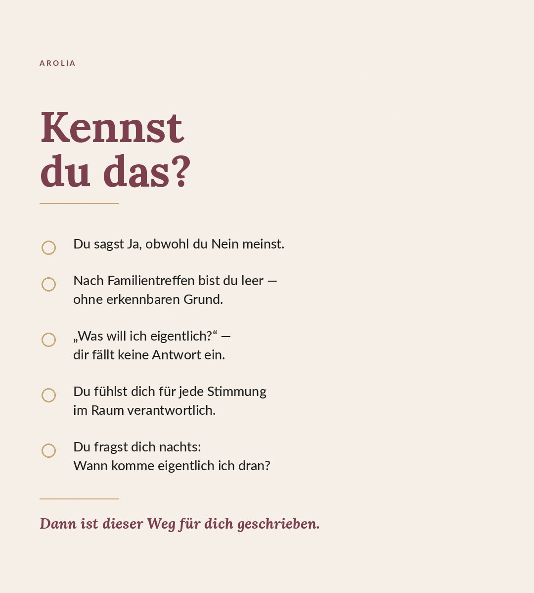 Endlich Ich.