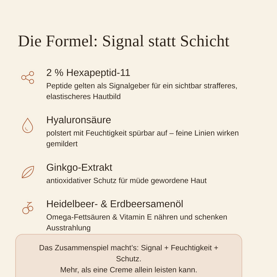 Arolia Peptid Serum – Straffendes Anti-Aging-Serum mit Peptiden & Hyaluron – Bild 5